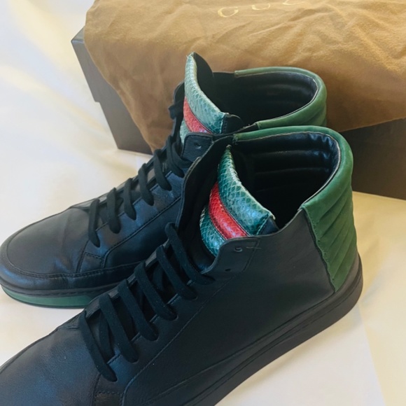 Classic Hightop Leather Gucci Sneakers (authentic) - Picture 6 of 6
